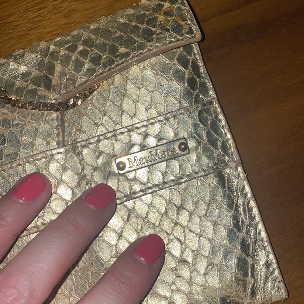 Python Gold Envelope Clutch - image 2
